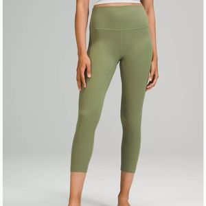 Lululemon Align crop, Size 8, "green twill"